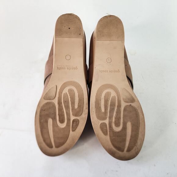 Gentle Souls Henley Clog Women's 9M Tan Leather Mules Slip On Shoes - Picture 7 of 7